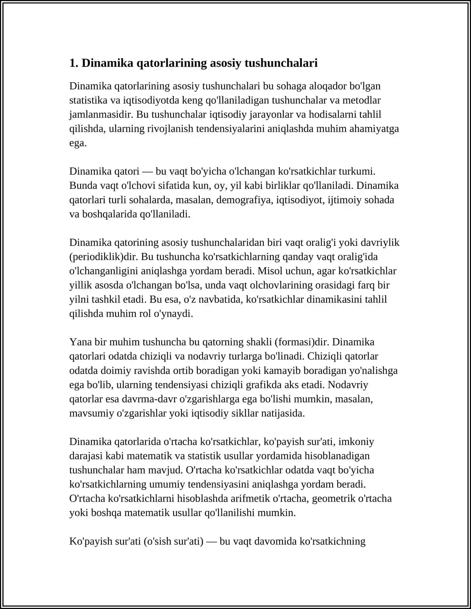 DINAMIKA QATORLARINI QAYTA ISLASHNING STATISTIK USULLARI 3