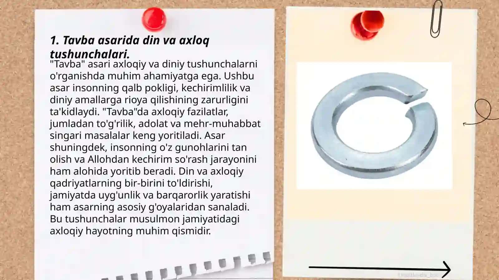 Gʻazzoliyning Tavba asari asosida " Din va axloq " mavzusida esse tayyorlash 3