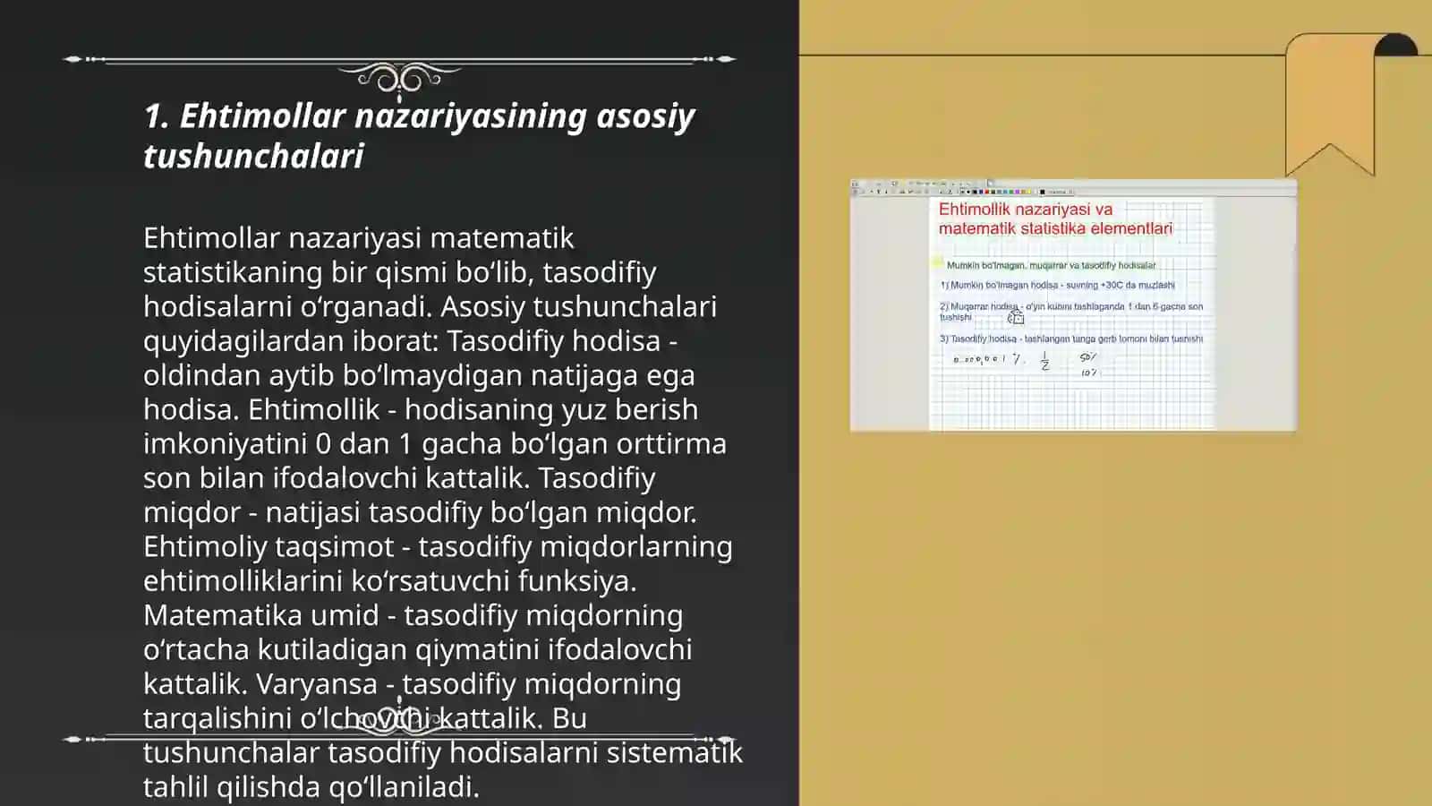 Ehtimollar nazariyasi va matematik statistika elementlari 3