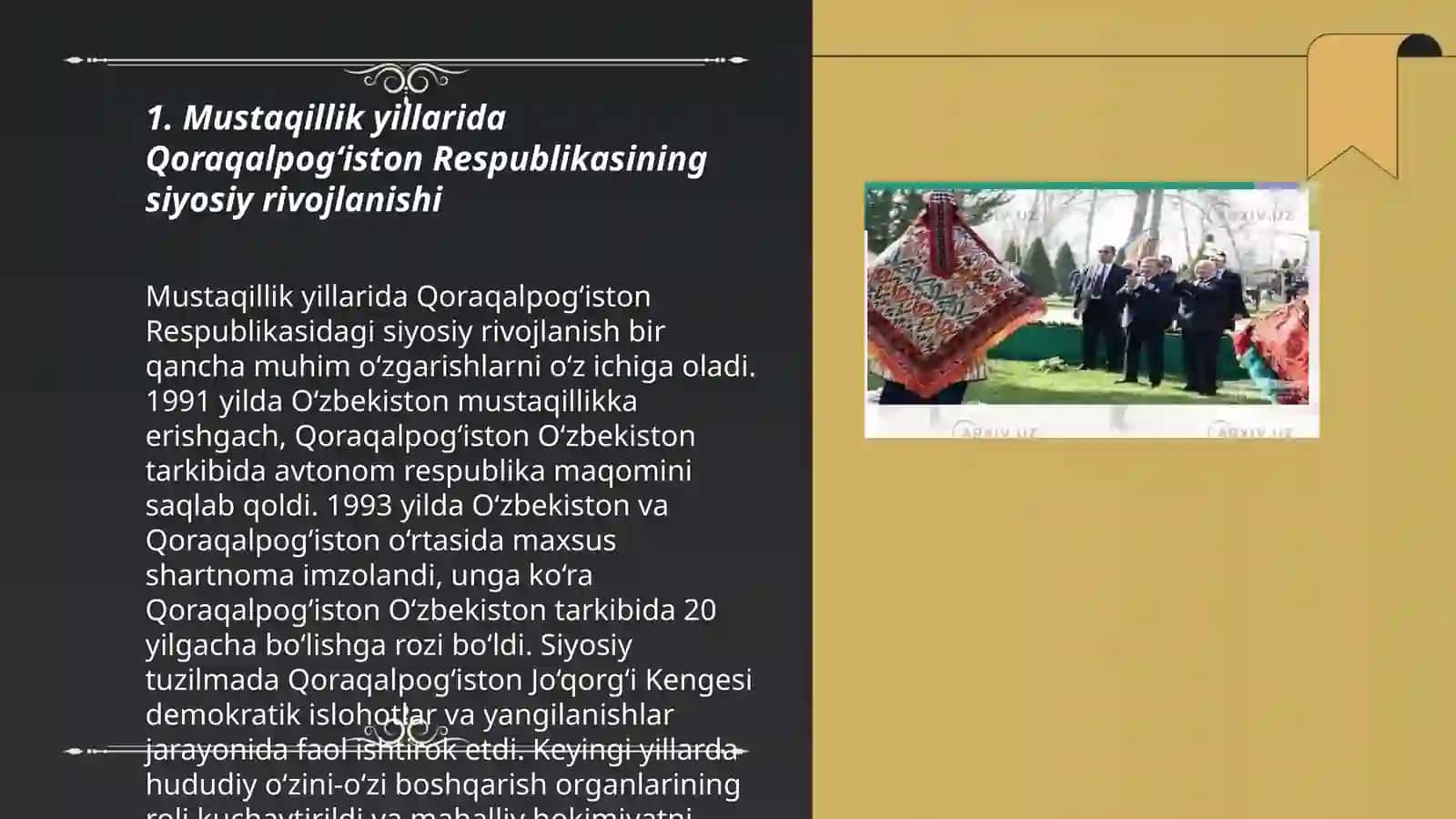 Mustaqillik yillarida Qoraqalpog‘iston Respublikasi 3