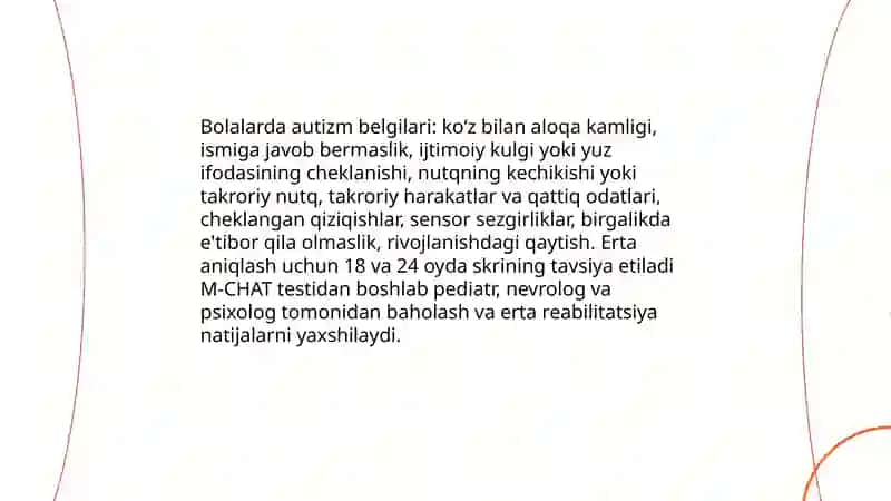 Bolalar autizmi. Nurmuhammadov Behruz 3