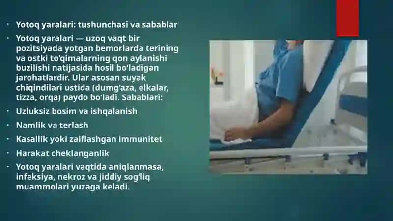Bemorlarda yotoq yaralarini oldini olish va xirurgik stomani parvarish qilish 3