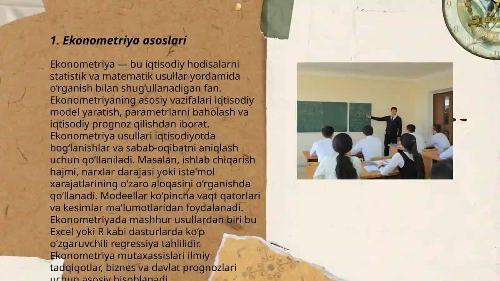 Ekonometrik modellarni tuzishga bo’lgan talab 3