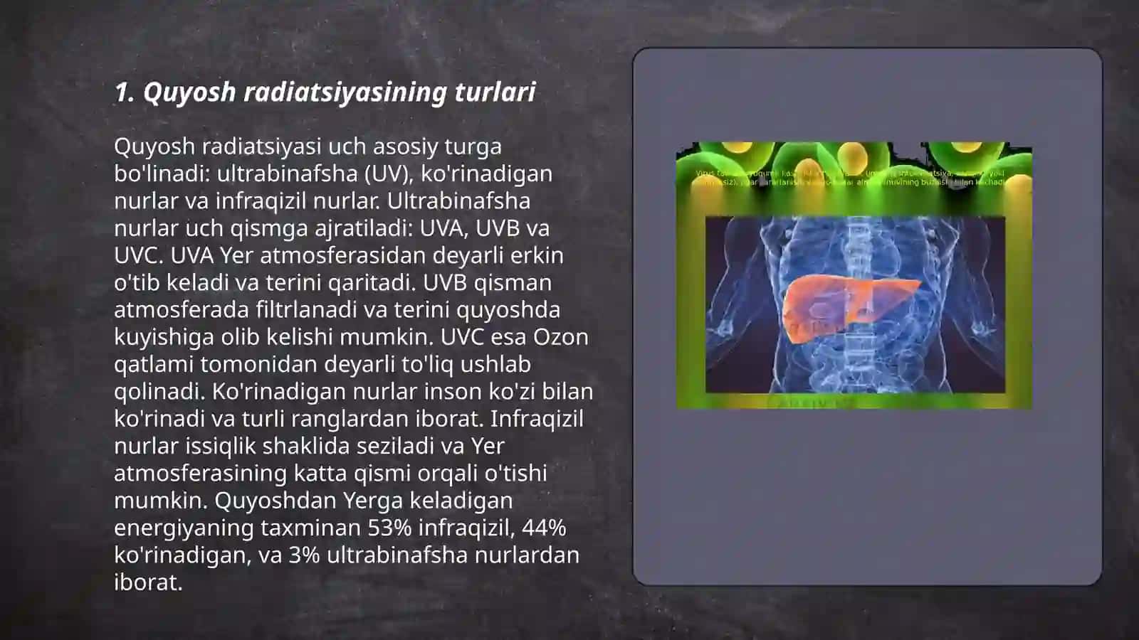 Quyosh radiyatsiyasi turlari va ularni oʻlchovchi asbob-uskunalar 3