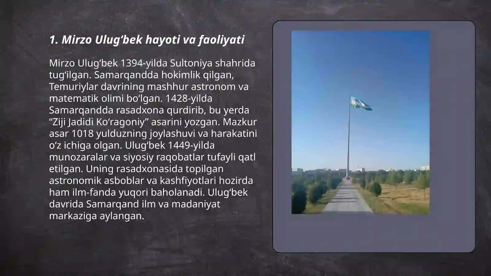 Mirzo Ulugʻbekning Hayoti 3