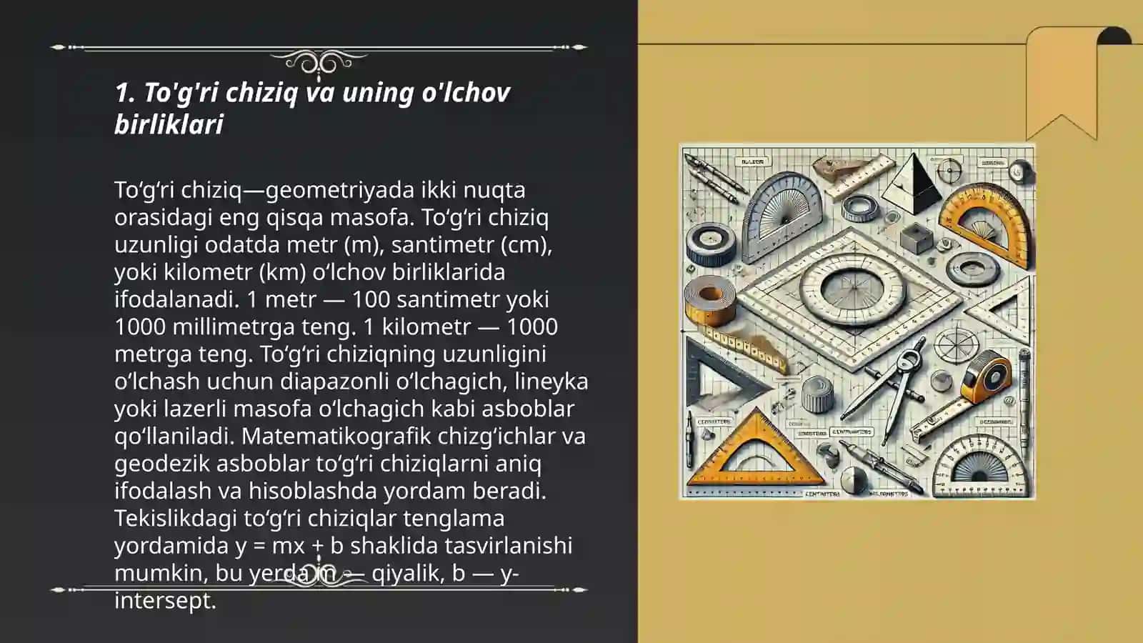 Geometriya. O'lchov birliklari haqida ma'lumot 3