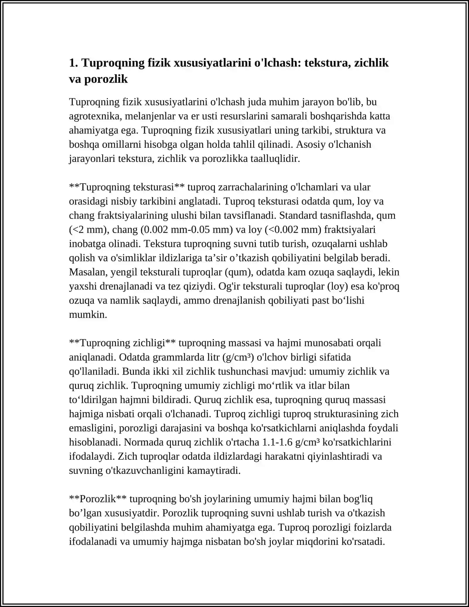 TUPROQNING EKALOGIK XUSUSIYATLARINI ANIQLASH 3