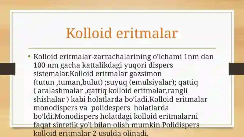 Kolloidersistemalar va gemodializ 3