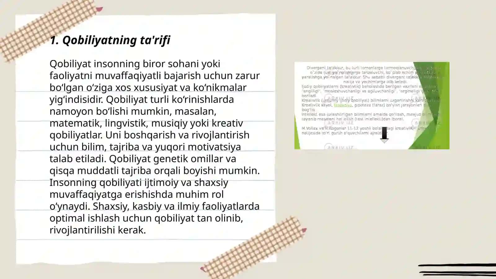Qobiliyat haqida tushuncha 3