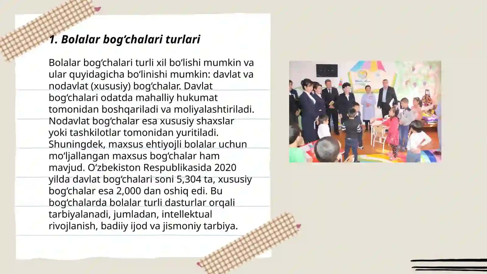 Turli tipdagi maktabgacha ta’lim muassasalarini tashkil tuzilmasi 3