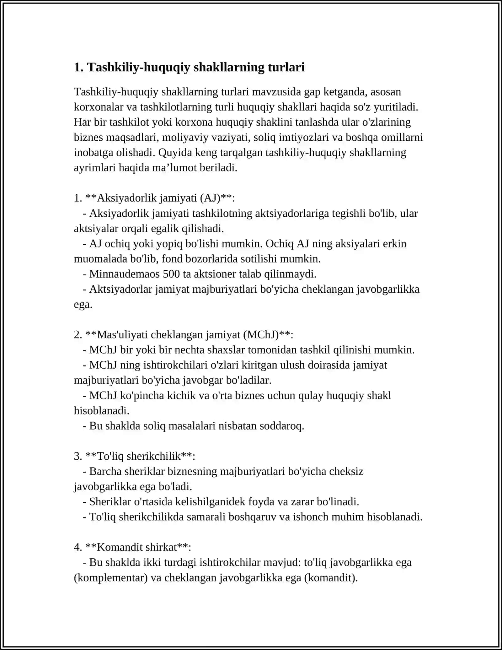 Tashkili Huquqiy Shakli va Firmaning Strategiyasi 3