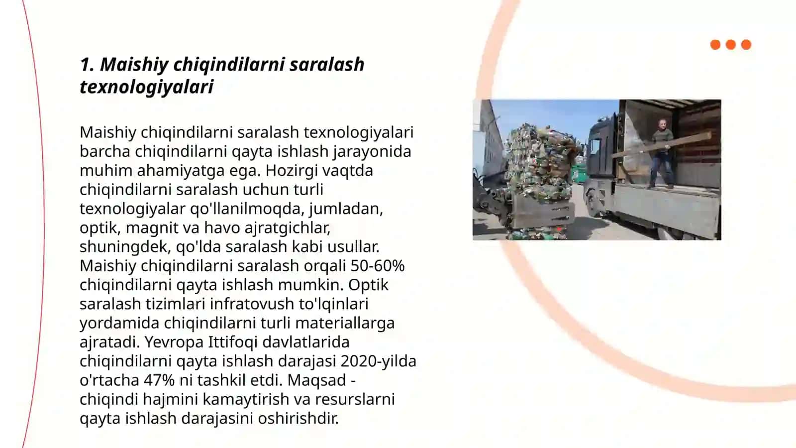 Maishiy chiqindilarni qayta ishlash 3