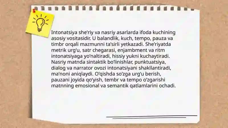 Sheʼriy va nasriy asarlarni ifodali oʻqish 3