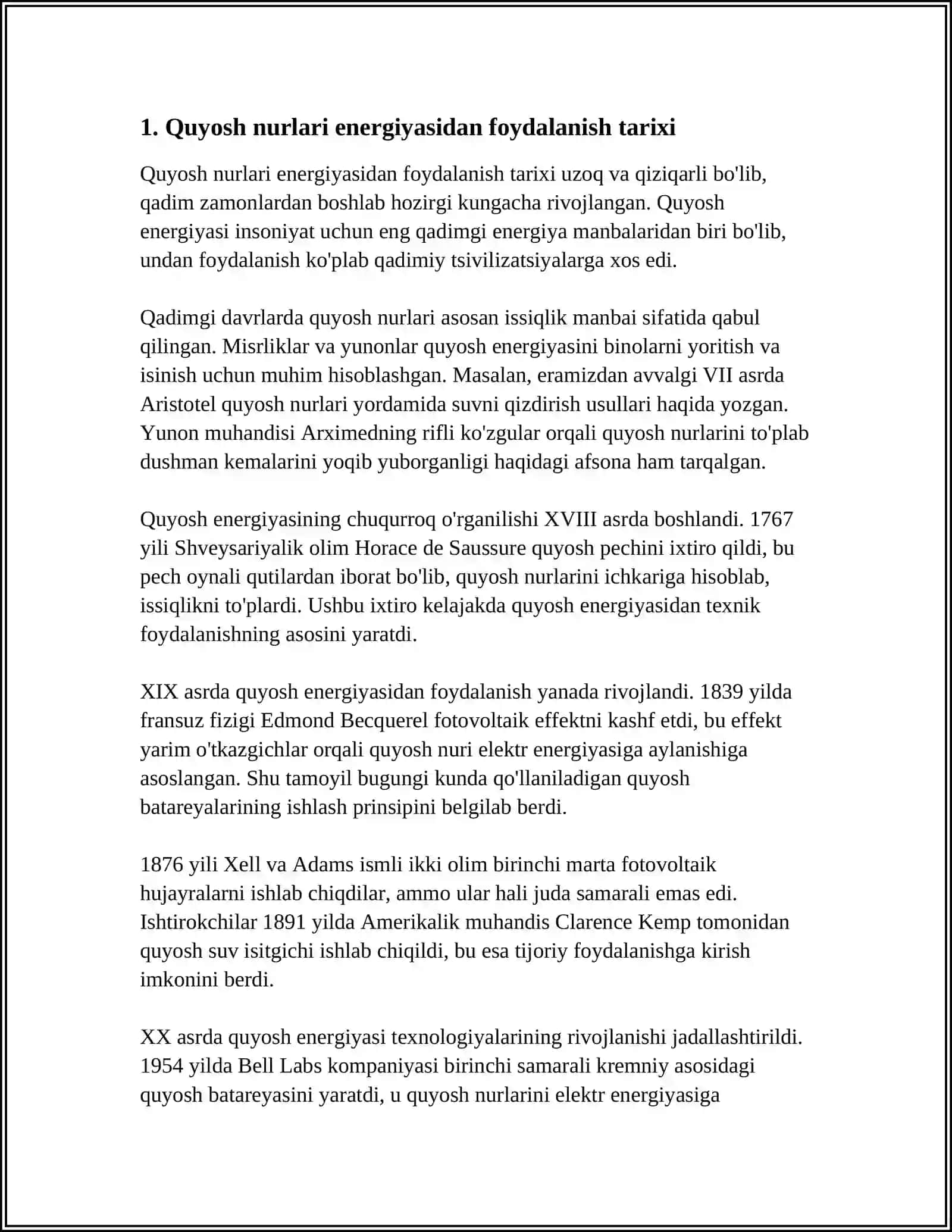 SUVNI TOZALASHDA QUYOSH NURLARI ENERGIYASIDAN FOYDALANISH 3