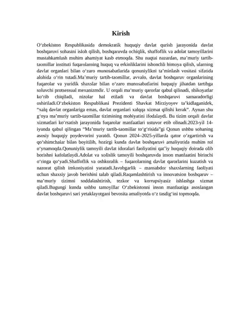 Ma'muriy tartib-taomillar tamoyillari, tushunchasi va turlari 3