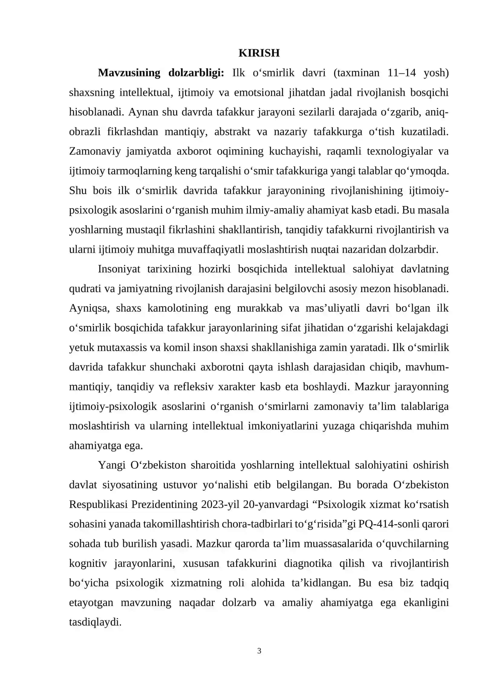 ILK O’SMIRLIK DAVRIDA TAFAKKUR JARAYONINING RIVOJLANISHINING IJTIMOIY PSIXOLOGIK ASOSLARI 3