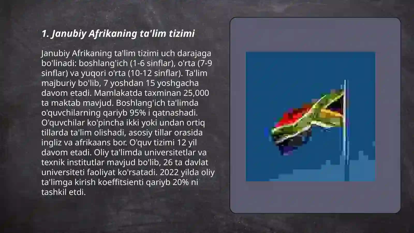 Ayrim Afrika mamlakatlarida ta'lim tizimi va uning tahlili 3