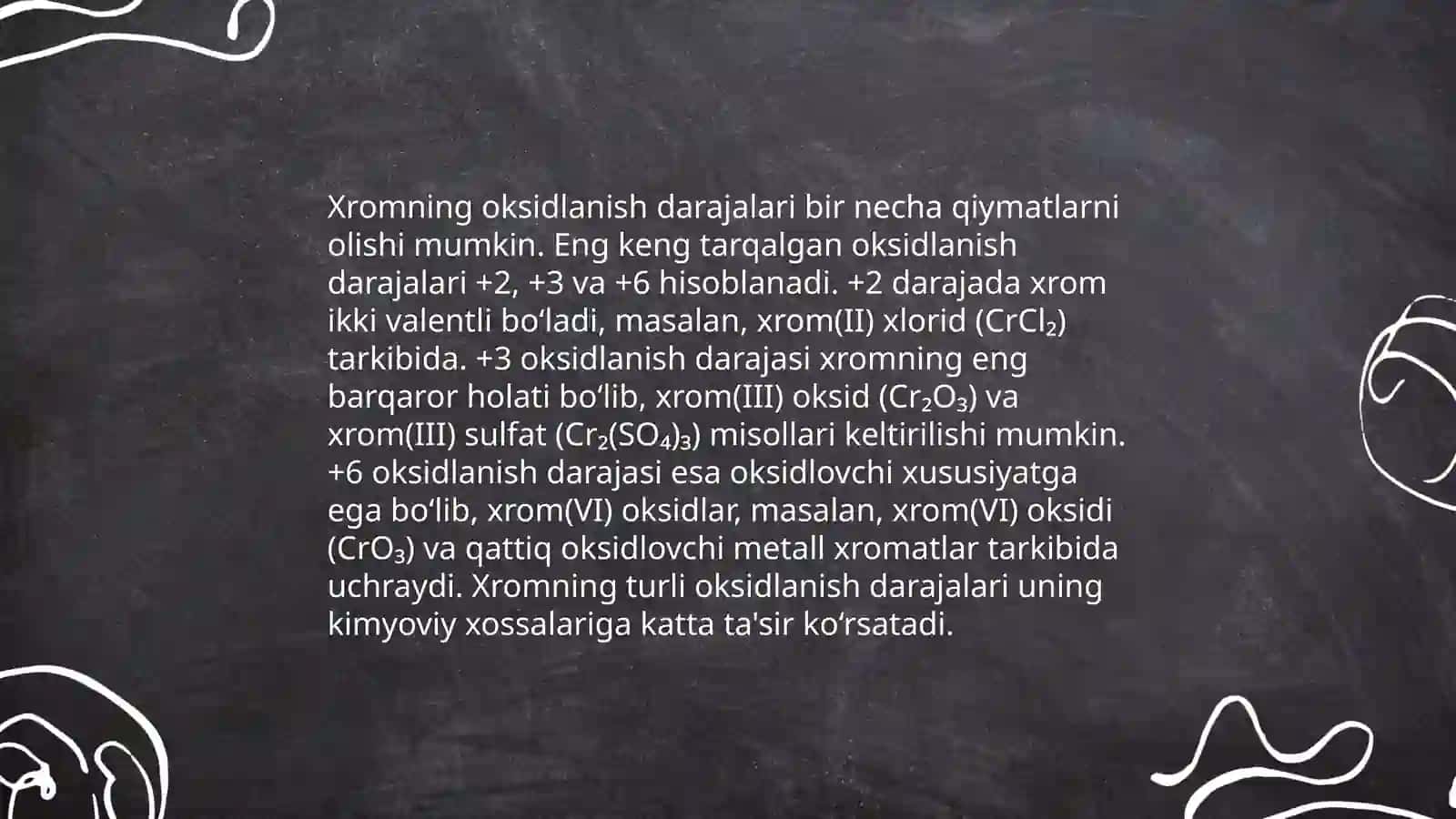 Xrom (|||) oksidi olinishi va xossalari 3