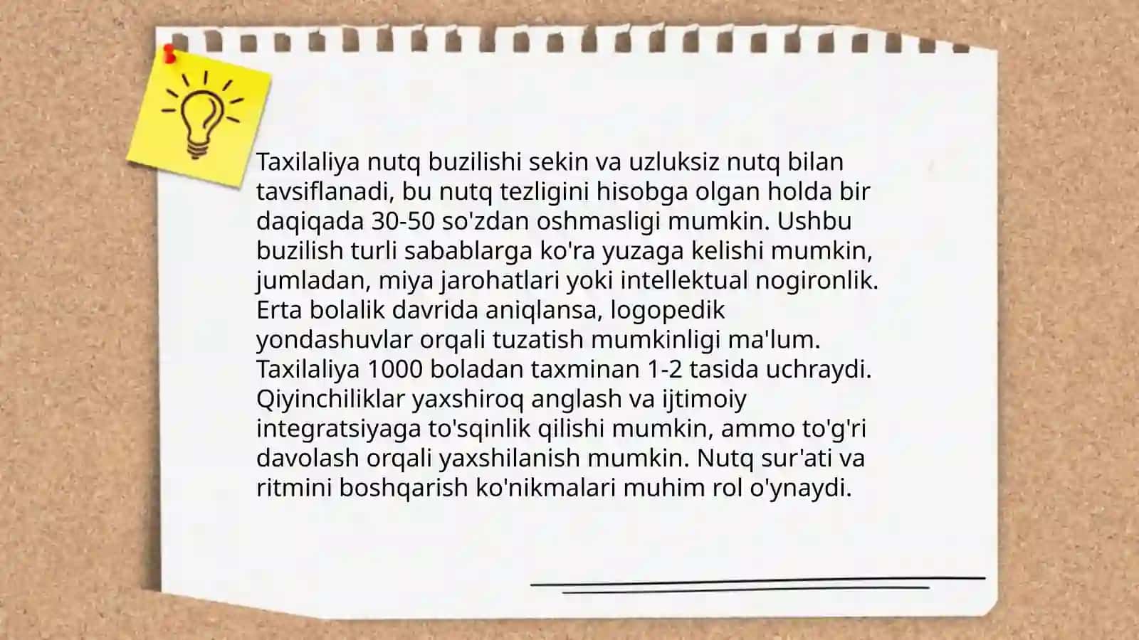 Taxilaliya nutq buzulishi,uning namoyon bo'lishi 3
