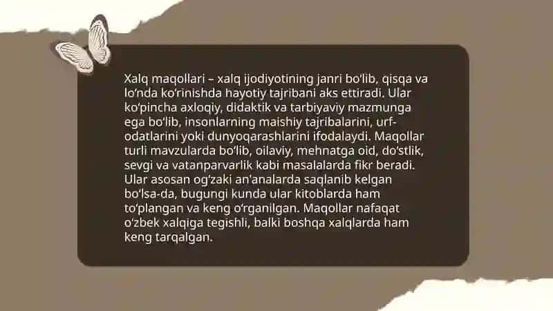 Xalq maqollari, topishmoq va chaldirmoq janri 3