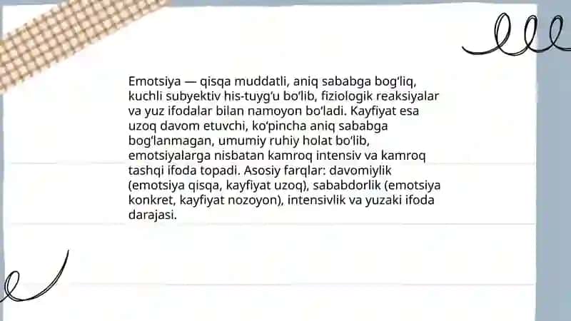 Emotsiyalar va kayfiyatning boshqarilishi 3