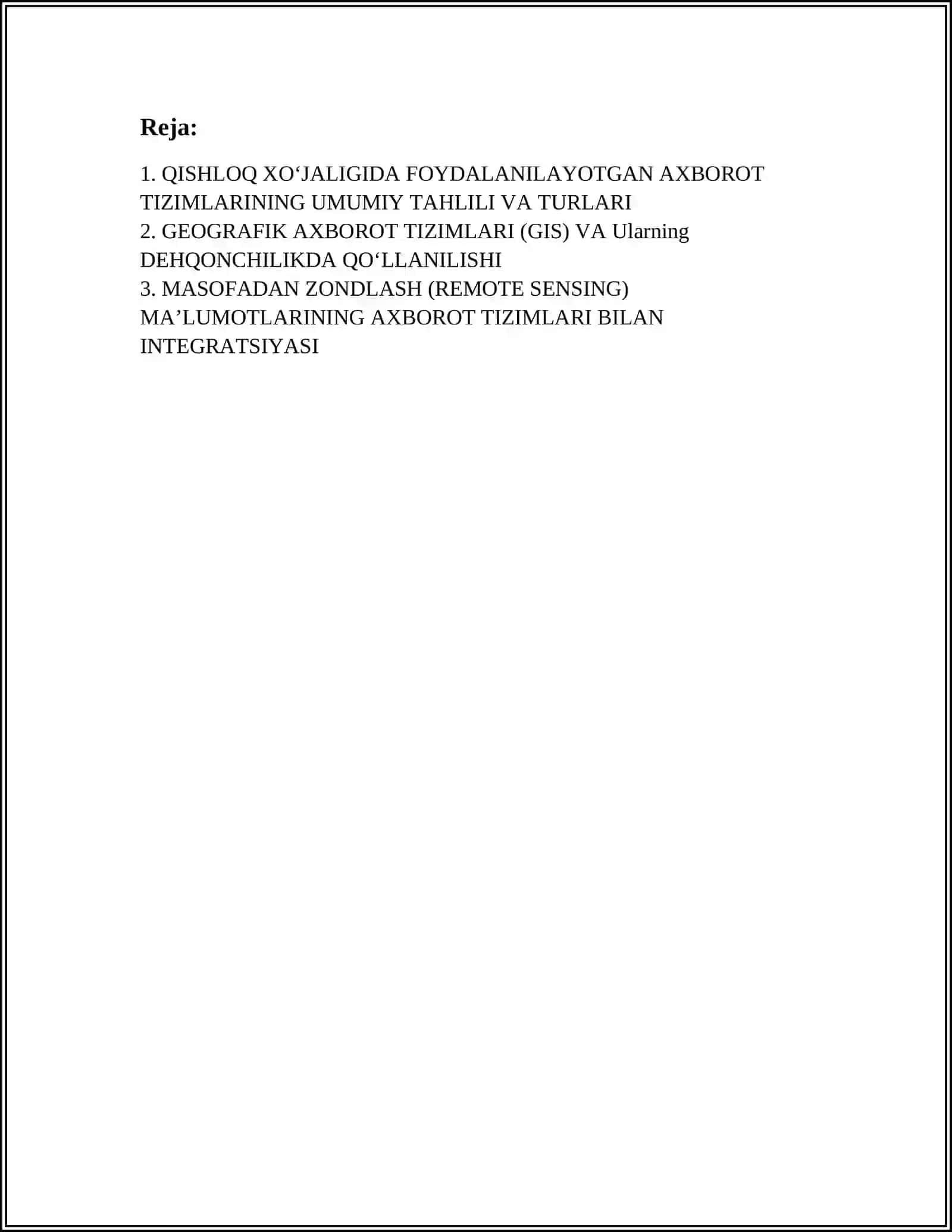 Qishloq xo‘jaligida foydalanilayotgan axborot tizimlari tahlili 3