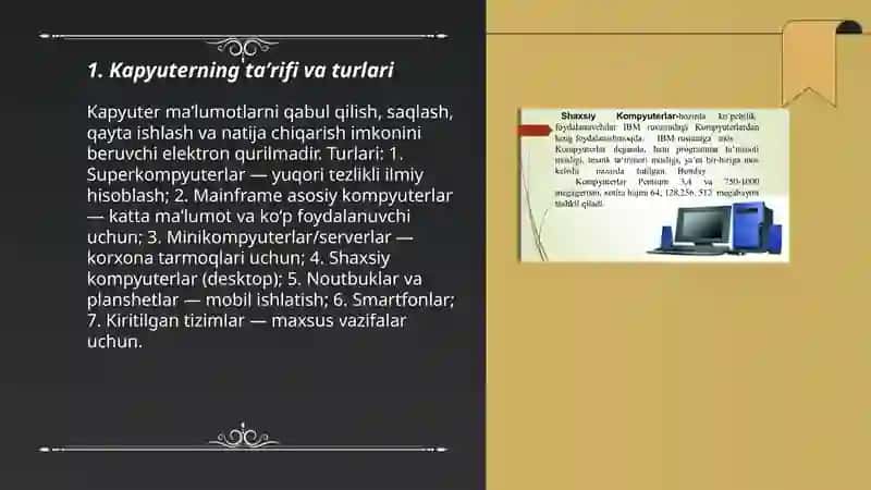 Kapyuter va ularning asosiy qismlari 3