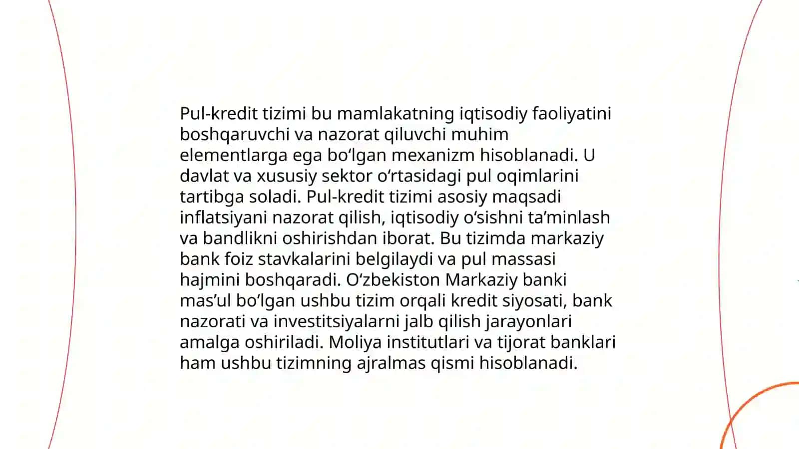 Pul-kredit tizimi. Banklar va ularning bozor iktisodiytidagi roli 3