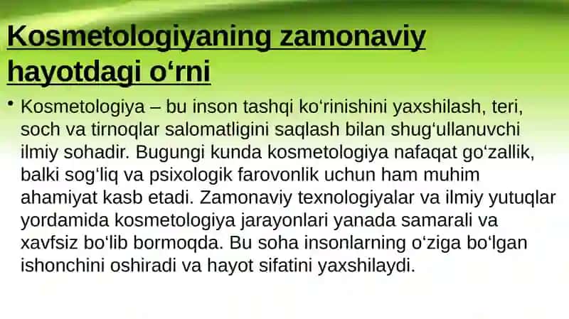 Zamonaviy kosmetologiya. Qadimgi Gretsiyada kosmetologiyani qo'llanishi 3