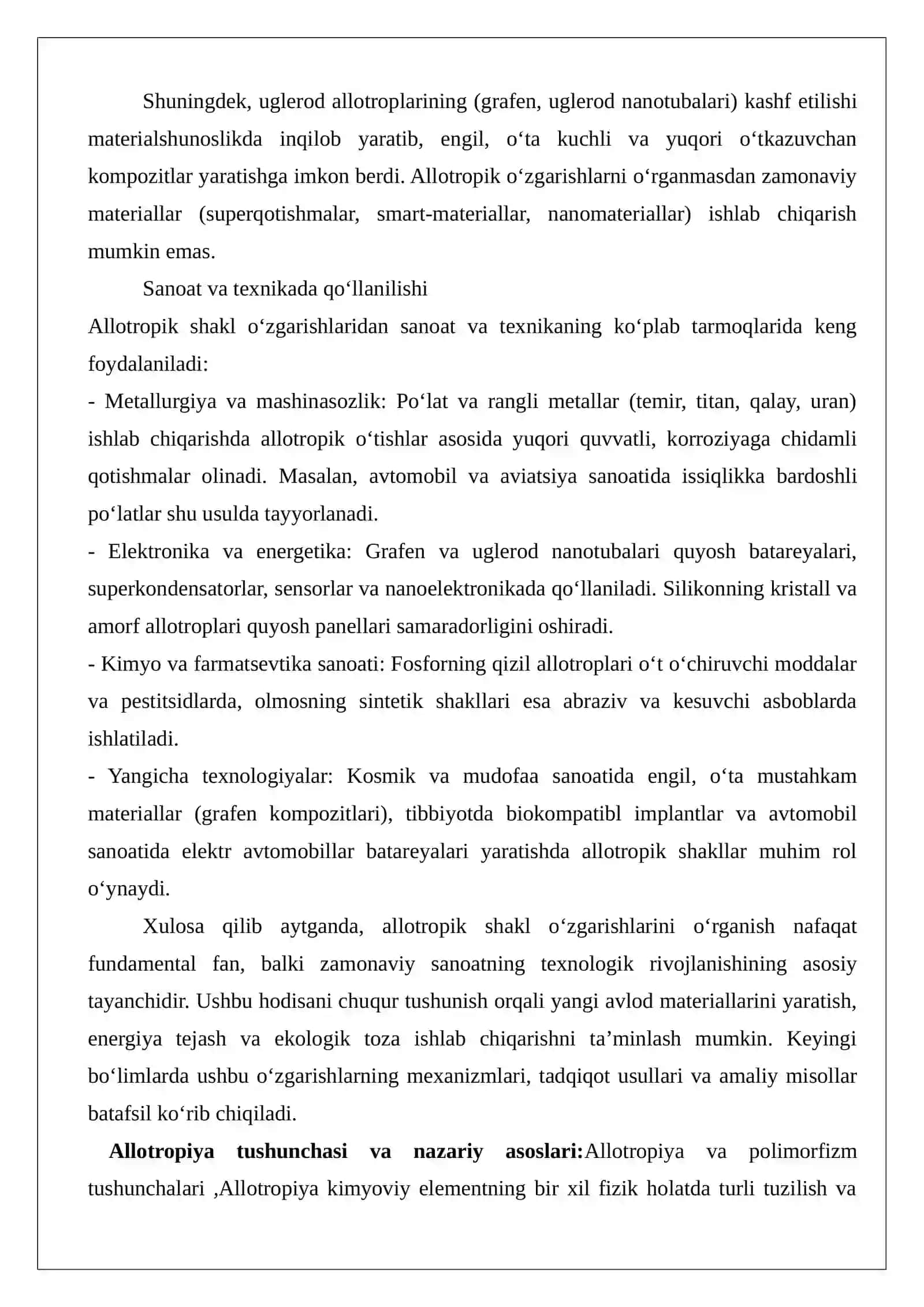 Allotropik shakl o‘zgarishlarini o‘rganish 3