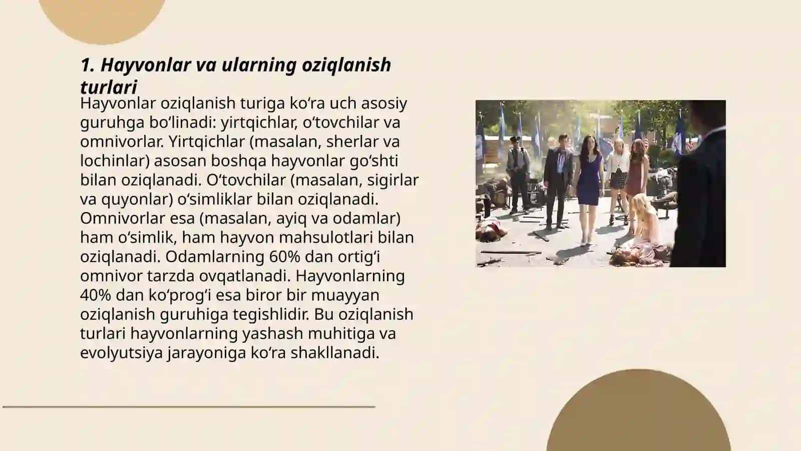 Hayvonot dunyosining ozuqa zanjirida tutgan o'rni 3