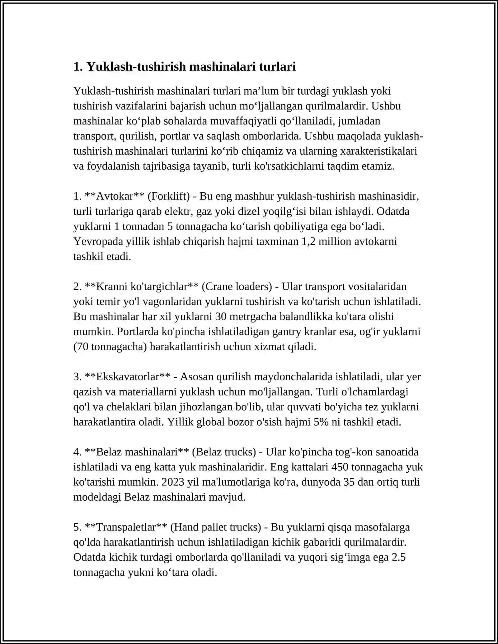 YUKLASH TUSHIRISH MASHINALARI TURLARI 3