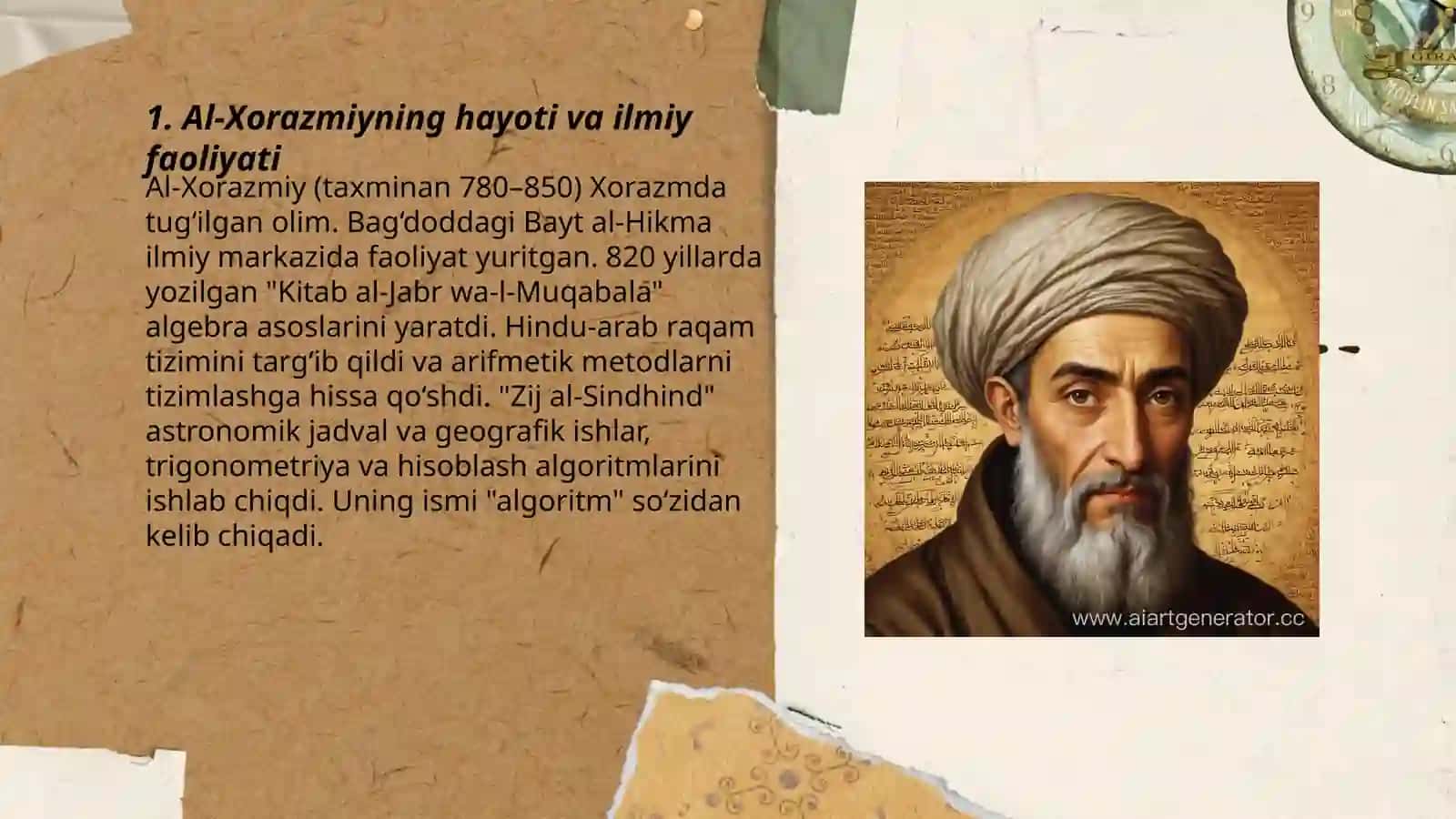 Al-Xorazmiyning hayoti va ilmiy faoliyati 3