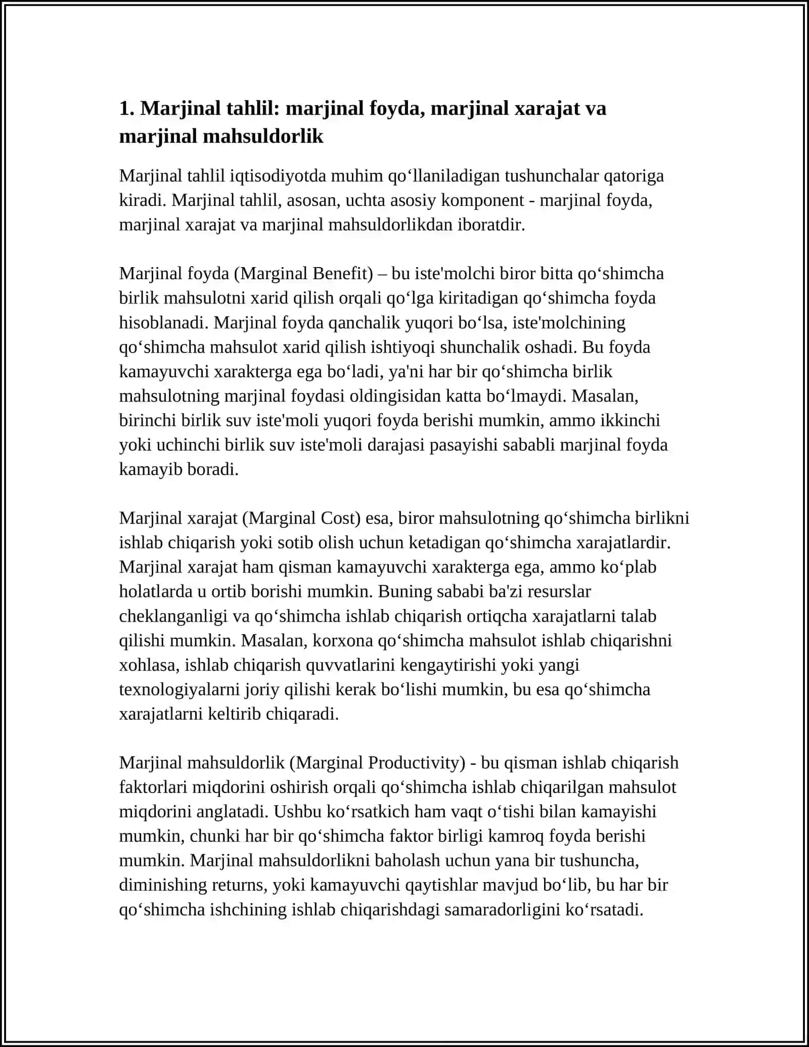 MIKROIQDISODIYOT VA MAKROIQDISODIYOTDA DIFFERENSIAL HISOB TATBIQLARI 3