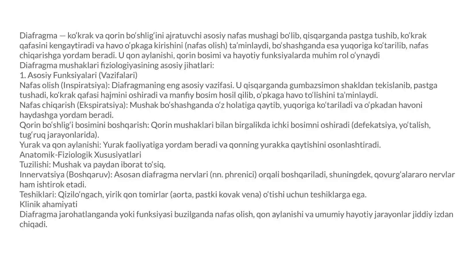 Diafragma mushaklari fiziologiyasi 3