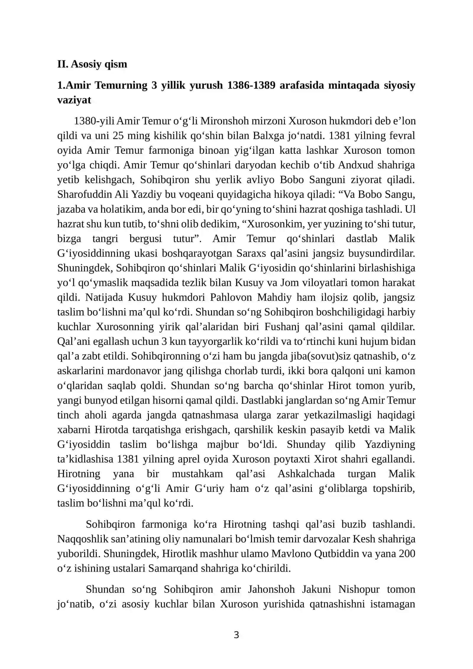 AMIR TEMURNING 3 YILLIK URUSHI 3