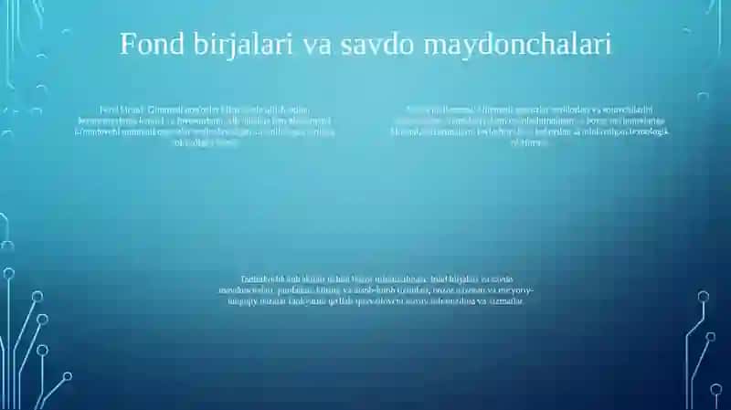 Biznes Subyektlariga Hizmat Ko'Rstuvchi Bozor Infratuzilmalari 3