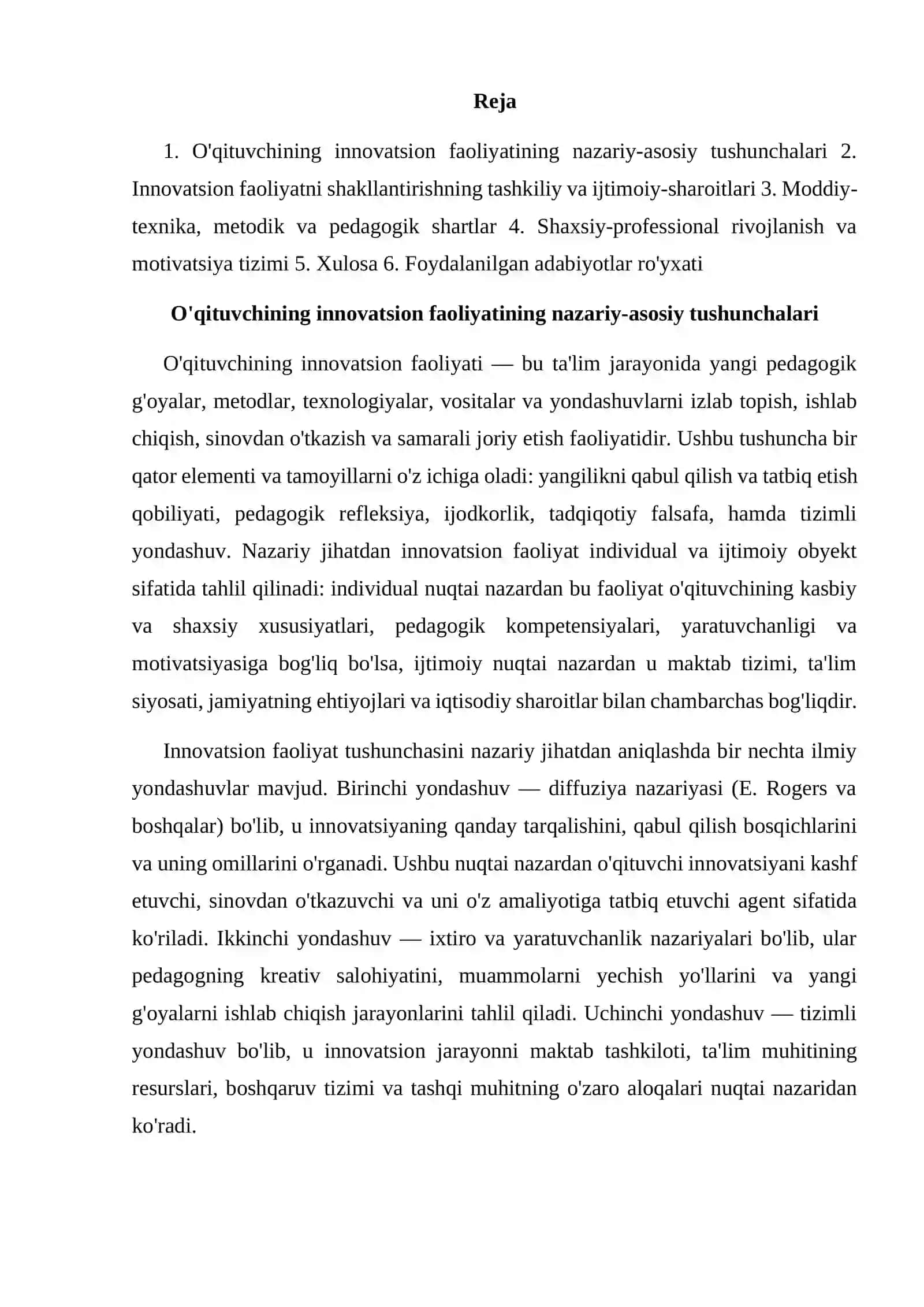O'qituvchining inovatsion faoliyatini shakillantirish shartlari 3