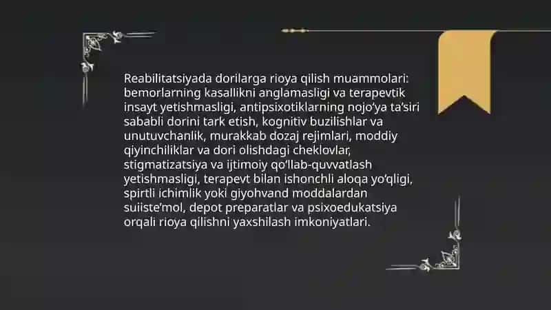 Shizofreniya kasalligida reabilitatsiya muammosi 3