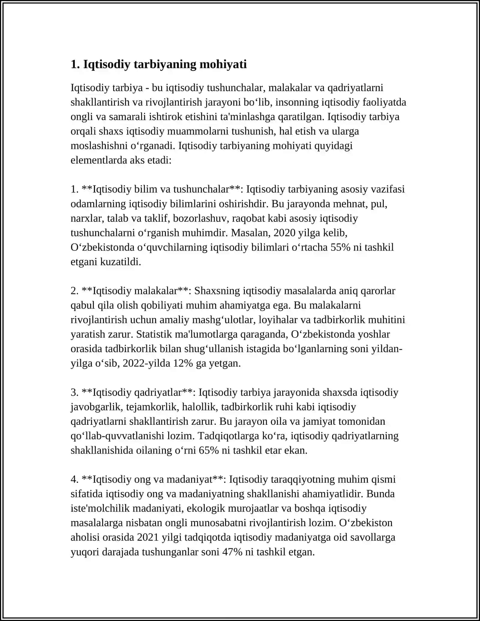 IQTISODIY TARBIYA MTT IQTISODIY TARBIYANING NAZARIY ASOSLARI 3