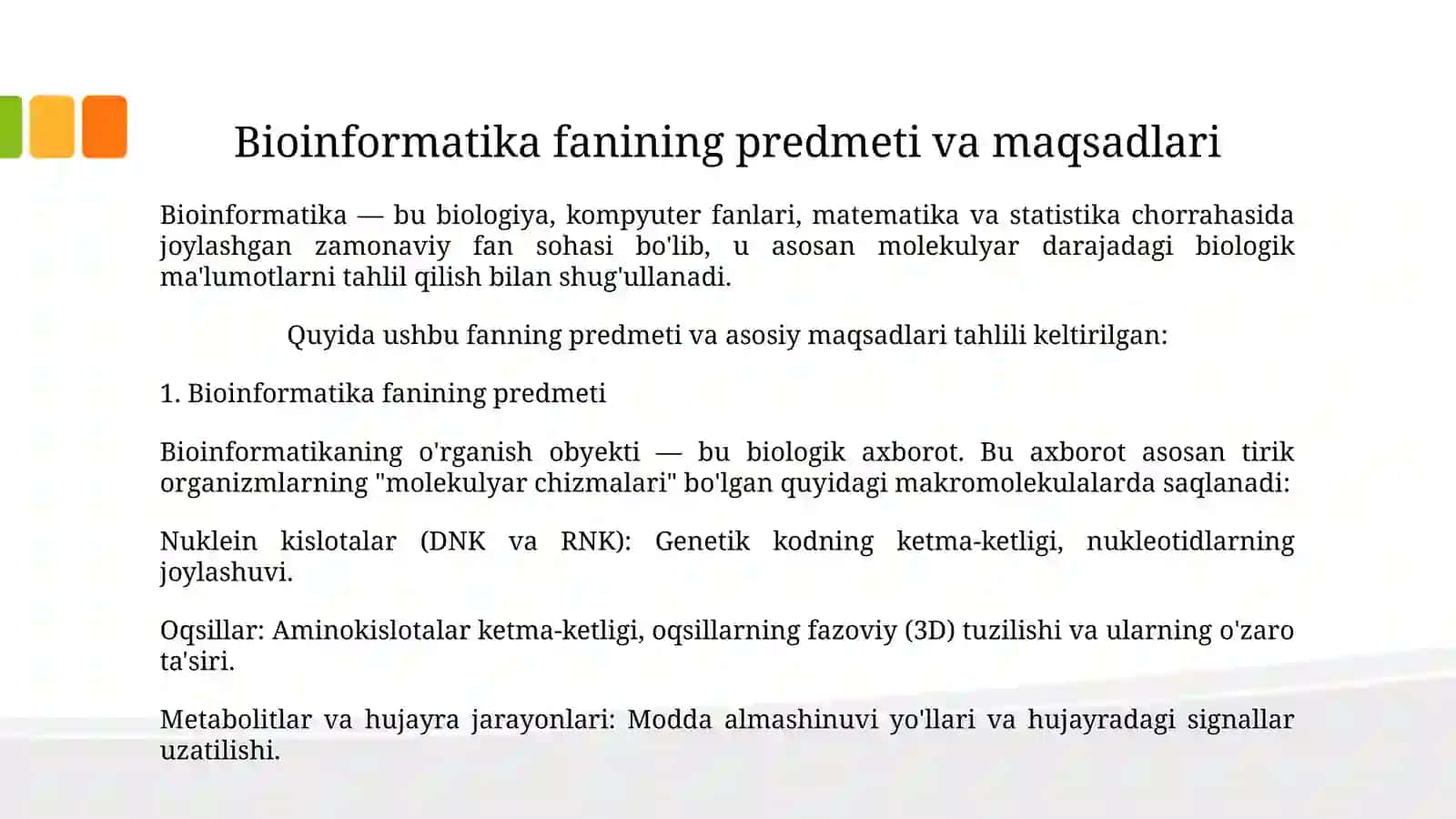 Genomikani o'rganishda bioinformatikaning roli 3