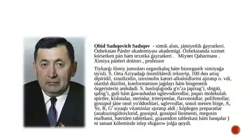 XIMIYA PA’NINE U’LES QOSQAN O’ZBEKISTANLI ILIMPAZLAR 3