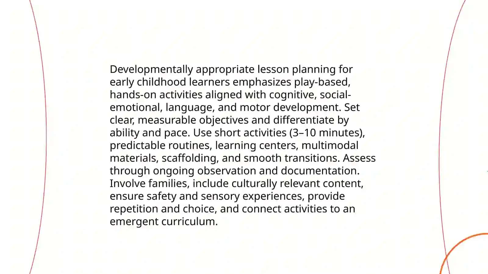 Developmentally Appropriate Lesson Planning for Early Childhood Learners 3