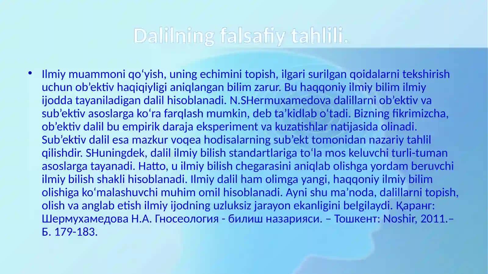 Ilmiy dalilning pedagogik izlanishlardagi o‘rni 3