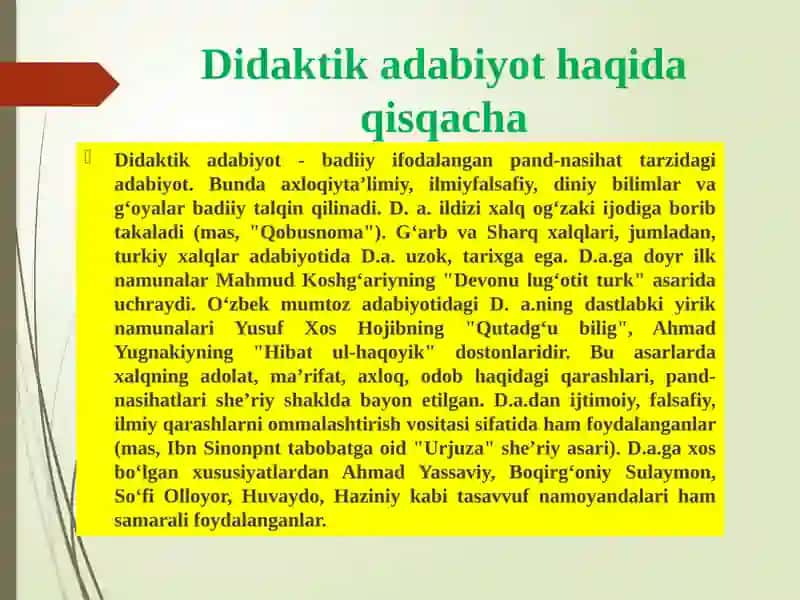 X-XII asrlar Sharq adabiyoti 3