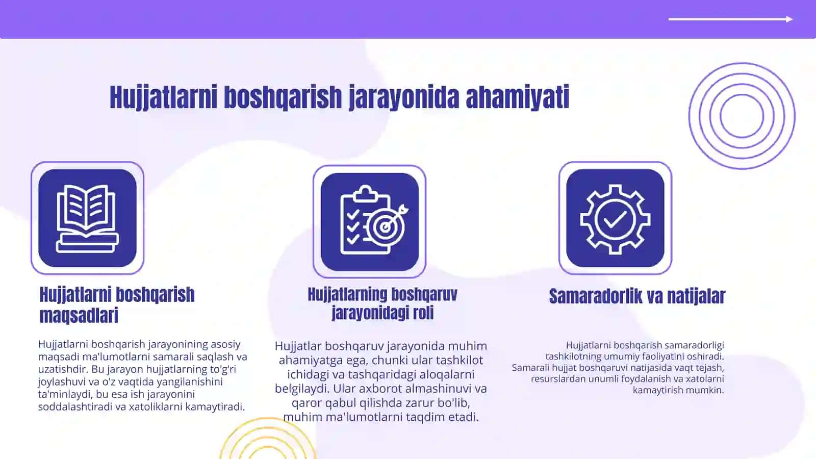 Boshqarish jarayonida hujjatlashtirish va uni yuritishni tashkil etish 3