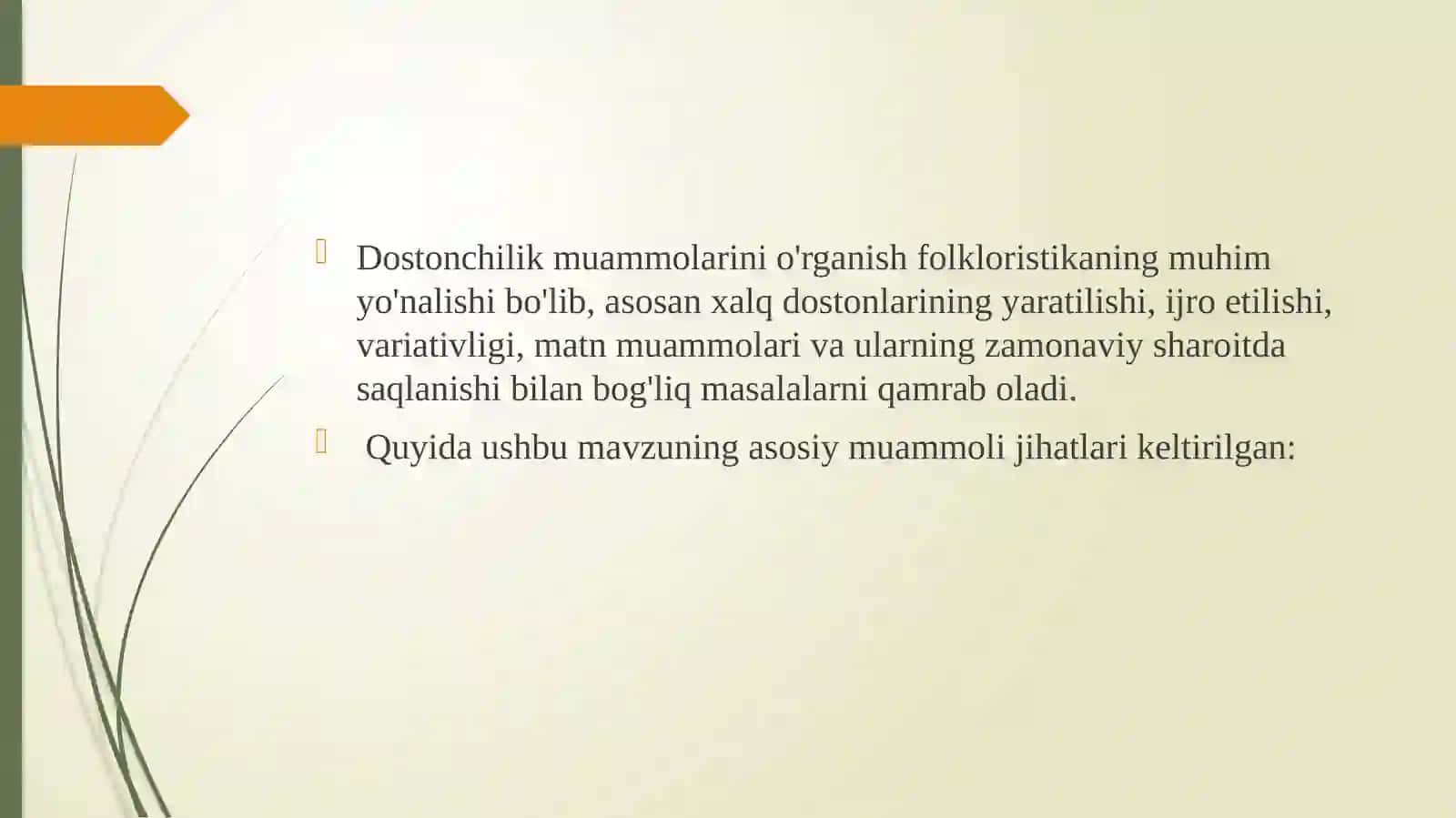 Dostonchilik muammolarini o'rganish 3