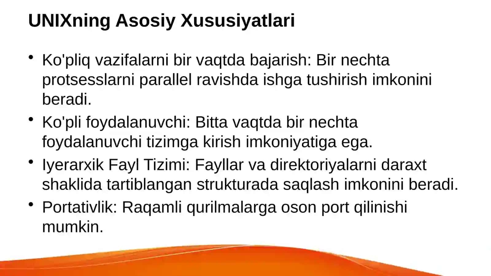 UNIX operatsion tizimlarining rivojlanishi va ishlash printsipi 3