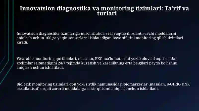 Innovatsion diagnostika va monitoring tizimlari 3