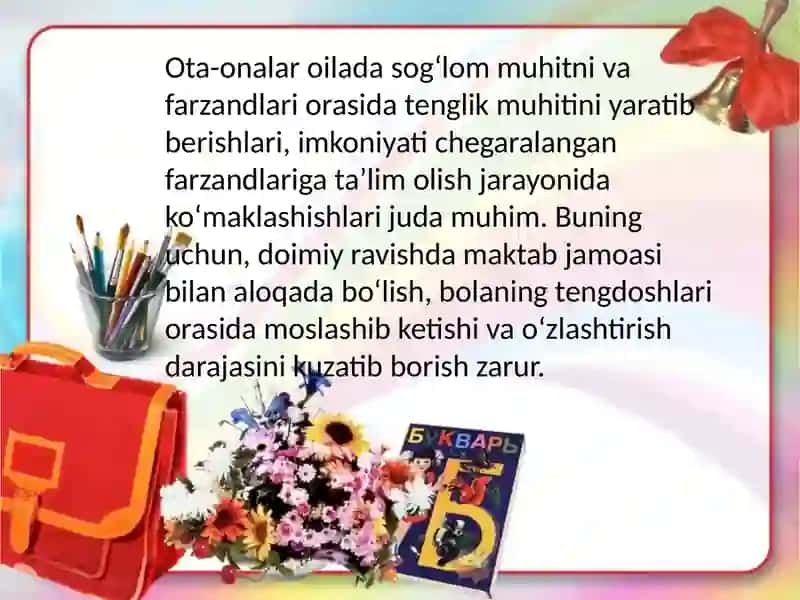 Maktabgacha ta'limda inklyuziv ta'lim 3